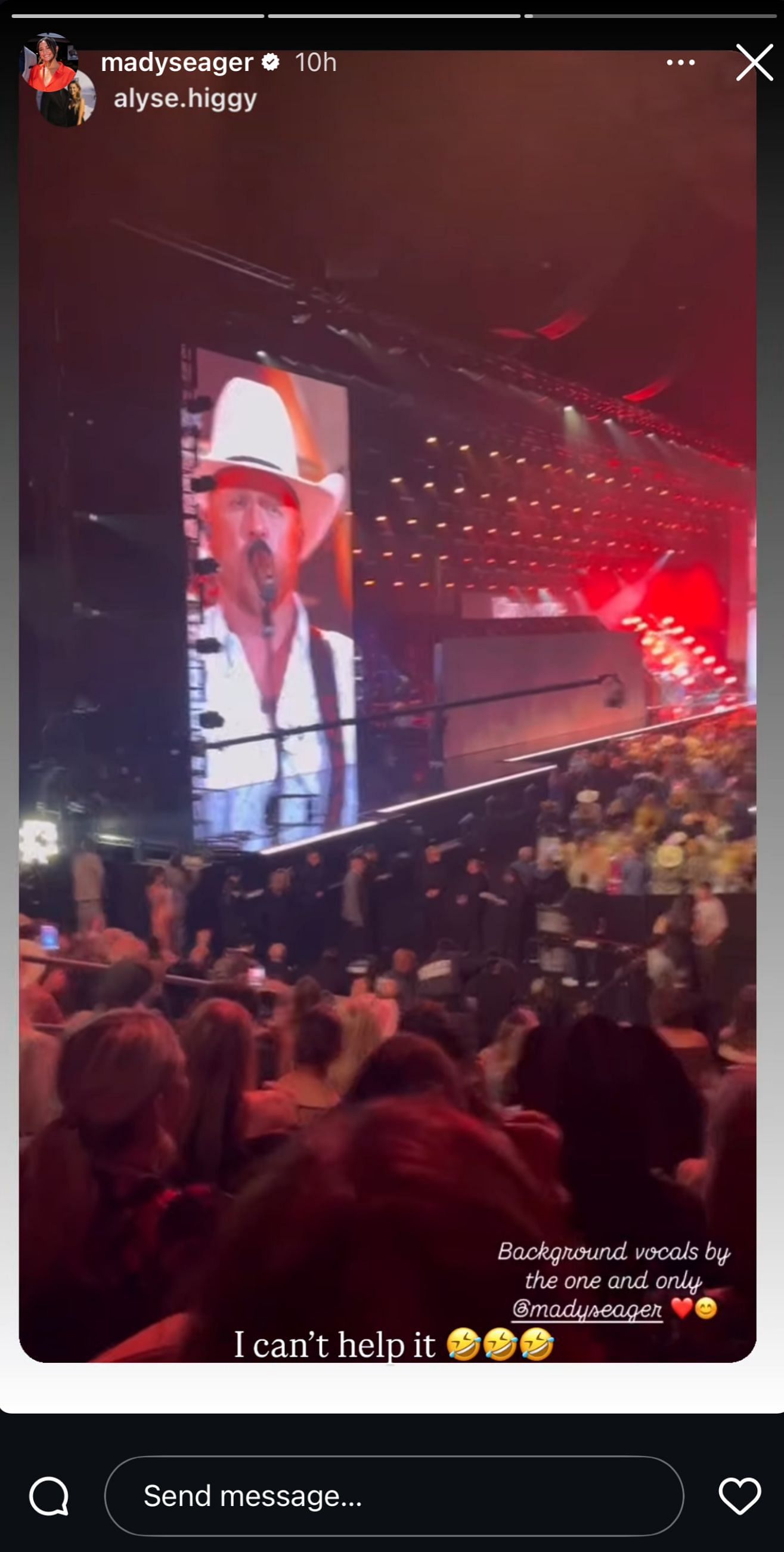 Madisyn Seager's Instagram Story